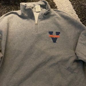 Virginia University Quarter Zip hoodie. NuBlend
